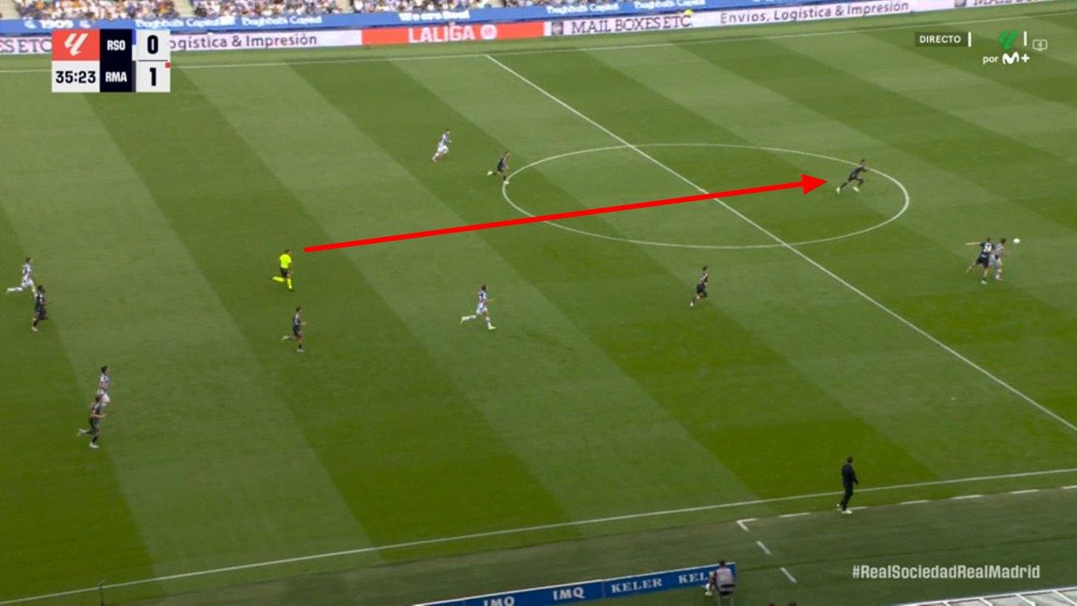 El terrorista del silbato Gil Manzano sabía perfectamente que Militao estaba en paralelo a la jugada, un Militao que es más rápido que Oyarzabal y Huijsen juntos.

Pero decidió mantener la esencia corrupta de la liga.