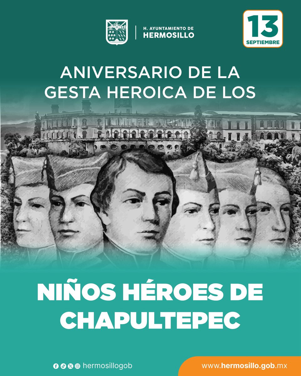 Hoy se cumplen 178 años de la Gesta Heroica de los Niños Héroes de Chapultepec.🇲🇽