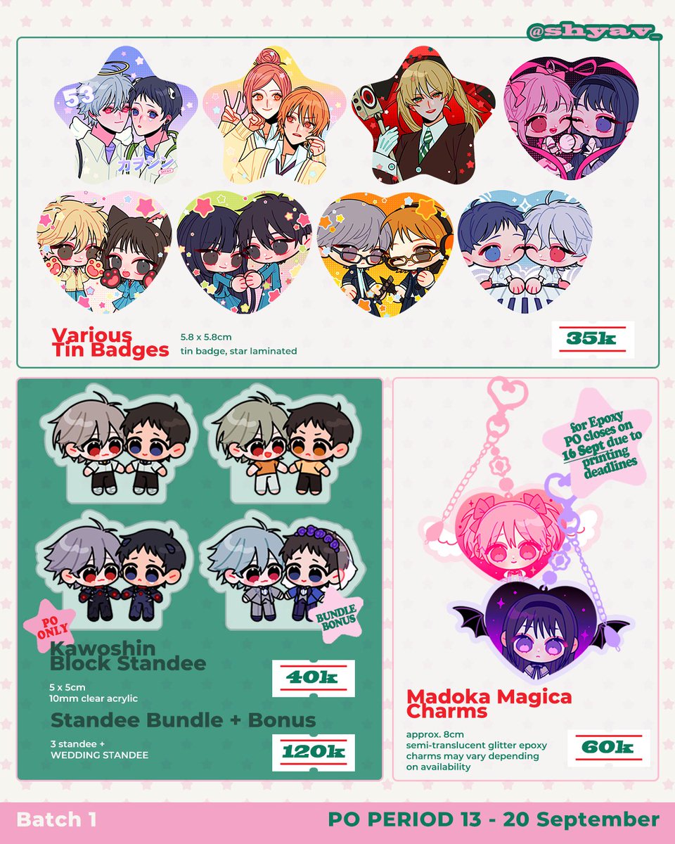 RTs₊˚⊹ ᰔ💖✨

my #comifuro21 #cf21 pre-orders are open! 🌟

📆 13-20 Sept
💌 pickup both days / mail order
💖 Evangelion, Madoka Magica, Nana, Skip and Loafer, Kimi ni Todoke, Genshin Impact, Persona 4, Lovely Complex, Soul Eater

link &amp; more info below💗