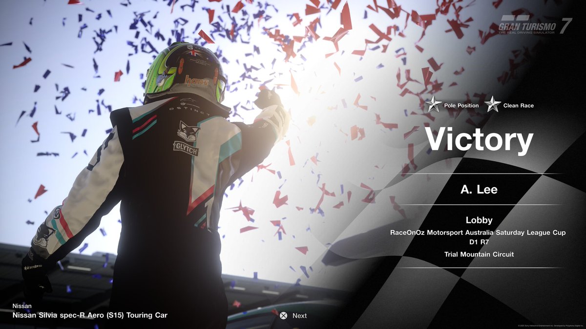 Dstinct_Andrew's tweet photo. Well that's a wrap on leg 1
7 rounds down now P1 in 6 of them.
Now time for the break and return in a month to commence the second leg of the championship.
@Dstinct_GG #GT7 #GranTurismo7 #FindYourLine #wearedstinct @Motorsport_AUS @RaceOnOz @KidbyersK https://t.co/jcSVyTvz6t