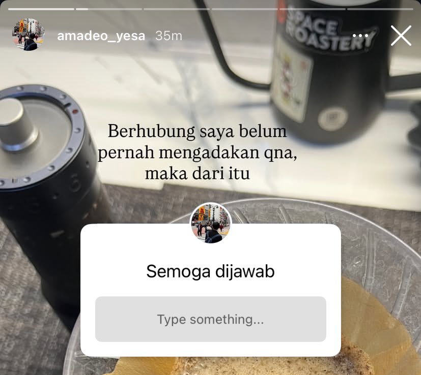 amaturasphere's tweet photo. karena ku suka, INI LEGENDARY MOMENT, also takut gak dimasukin ke highlight storynya (pasti nggak sih)

amadeo_yesa 1st qna 
a thread. https://t.co/GwbqPbSGre