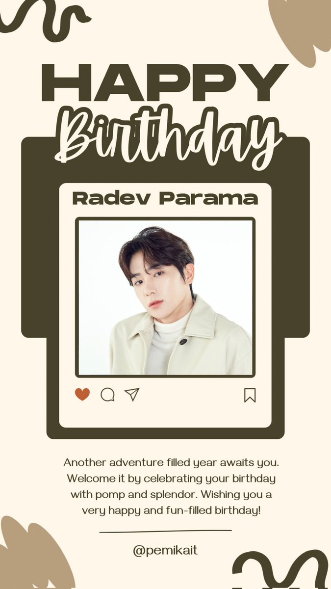 BUJANGERZ's tweet image. ⠀
⠀
HAPPY BIRTHDAY TO OUR BELOVED PARAMA RADEV! May happiness always with you, willing you have a great day on your birthday, and the days after. Last but not the least, happy birthdah Radev! #Happy_Radev_Day
⠀
⠀