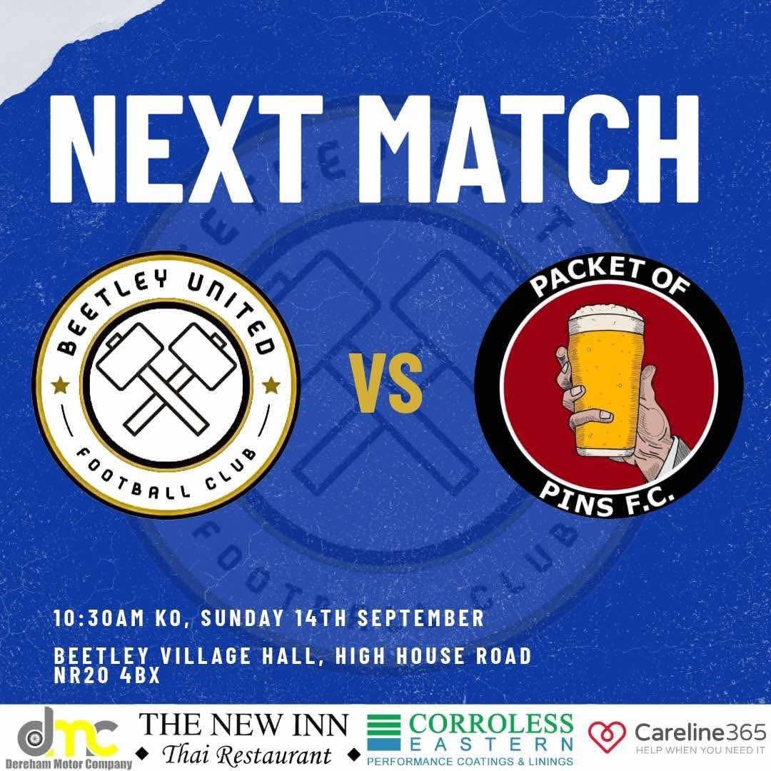 🚨UP NEXT🚨

This weekend the lads look to work on their good performance from last weekend💙

This weekend, at home to Packet Of Pins💙

High House Road
Beetley
10:30 Kick Off

Come on you Mallets ⚒️⚽️💙