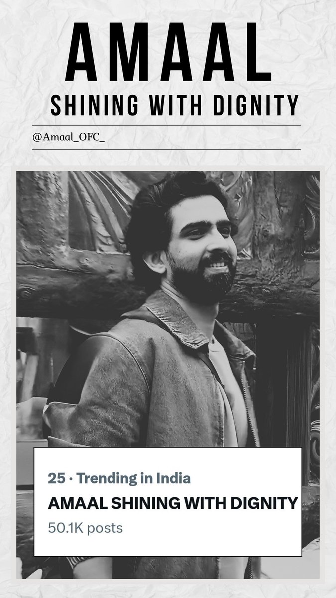 FARHAN 🦁 (@itsalmanicc) on Twitter photo We did two back to back trends this week .
1️⃣ BB CAPTAIN AMAAL MALLIK – (8K+ Tweets)
2️⃣ AMAAL SHINING WITH DIGNITY – 50K+ Tweets
Truly a commendable effort by the fandom, showcasing unity & consistent support. ❤️✨
<a href="/AmaalMallik/">Amaal Mallik</a>
|| #AmaalMallik • #BiggBoss19 || We did two back to back trends this week .
1️⃣ BB CAPTAIN AMAAL MALLIK – (8K+ Tweets)
2️⃣ AMAAL SHINING WITH DIGNITY – 50K+ Tweets
Truly a commendable effort by the fandom, showcasing unity & consistent support. ❤️✨
<a href="/AmaalMallik/">Amaal Mallik</a>
|| #AmaalMallik • #BiggBoss19 ||