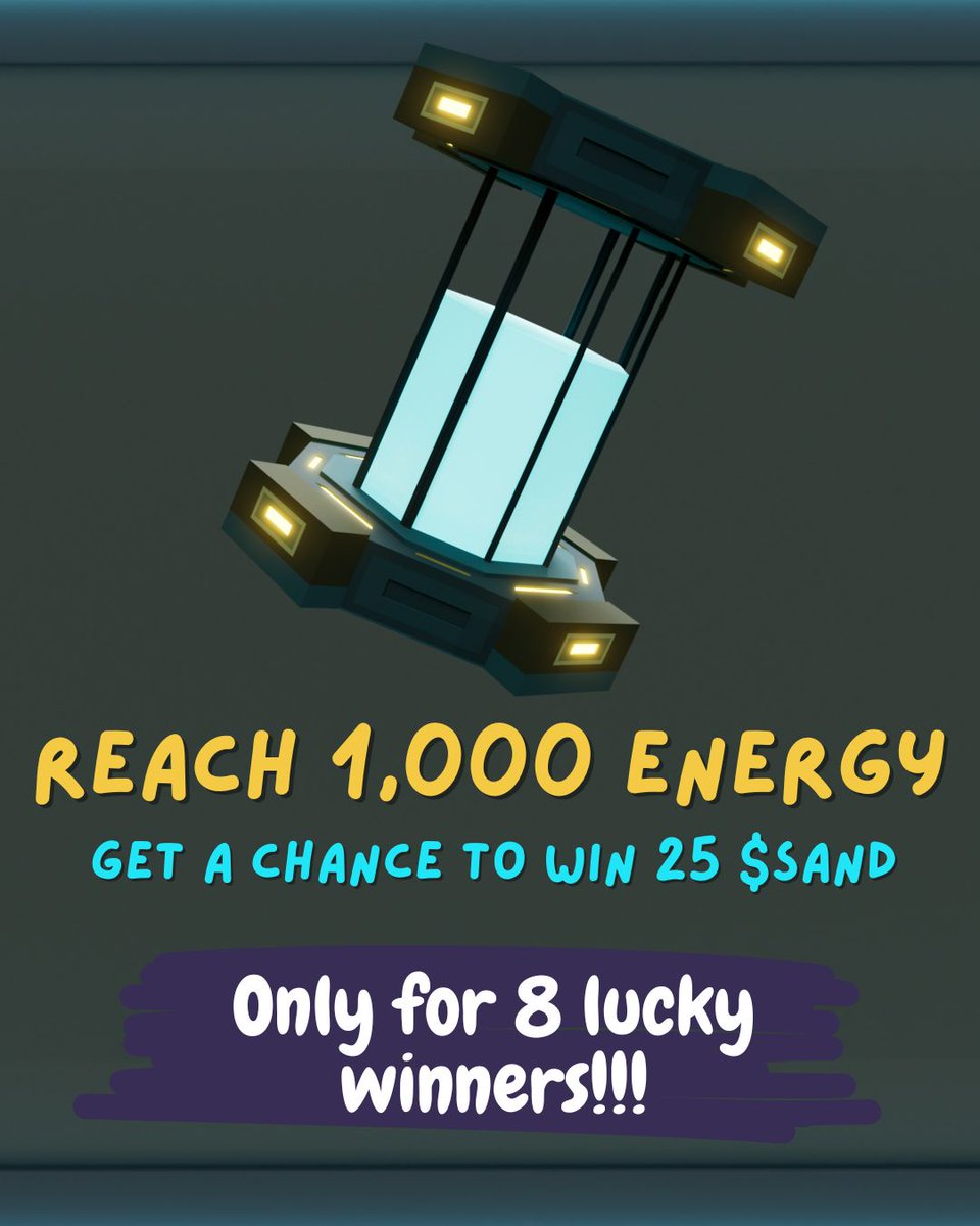 🚨 MINI EVENT ALERT! 🚨

8 Lucky Winners – 25 $SAND each 💰

Your task:
🎯Score 1000+ in a single session
📸Post your screenshot under this tweet
🗓️Winners will be picked on 16 Sept, 2PM UTC

⚡Quick, simple, and a chance to grab free $SAND.  Don’t miss it! 👀
