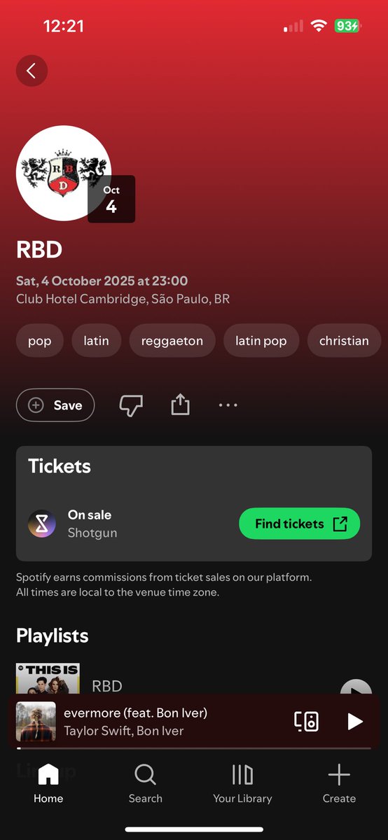 swiftsep's tweet image. eu recebi uma notificação do spotify e quase desmaiei, O QUE O RBD TA APRONTANDO?????