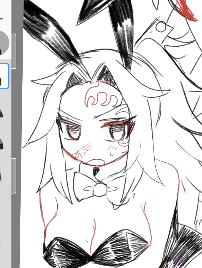 実は最初の方に女体化させていたが男に描き直した性癖絵