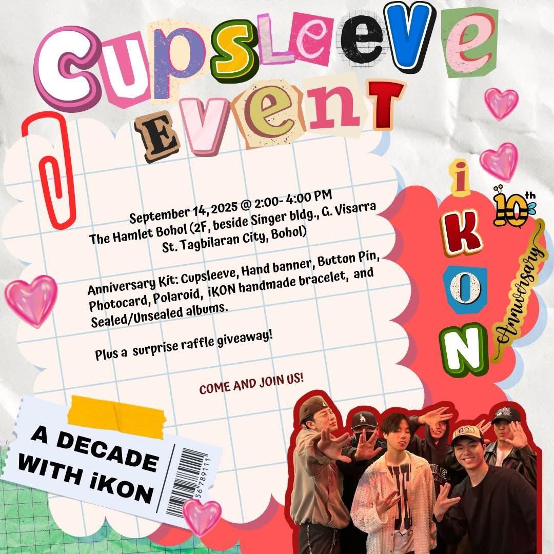 JCWTtoki's tweet image. Finally our iKON 10th Year Anniversary cup sleeve event here in Bohol will be happening tomorrow! See yall there iKONICS!🫶🏻

#iKON @iKONIC_143