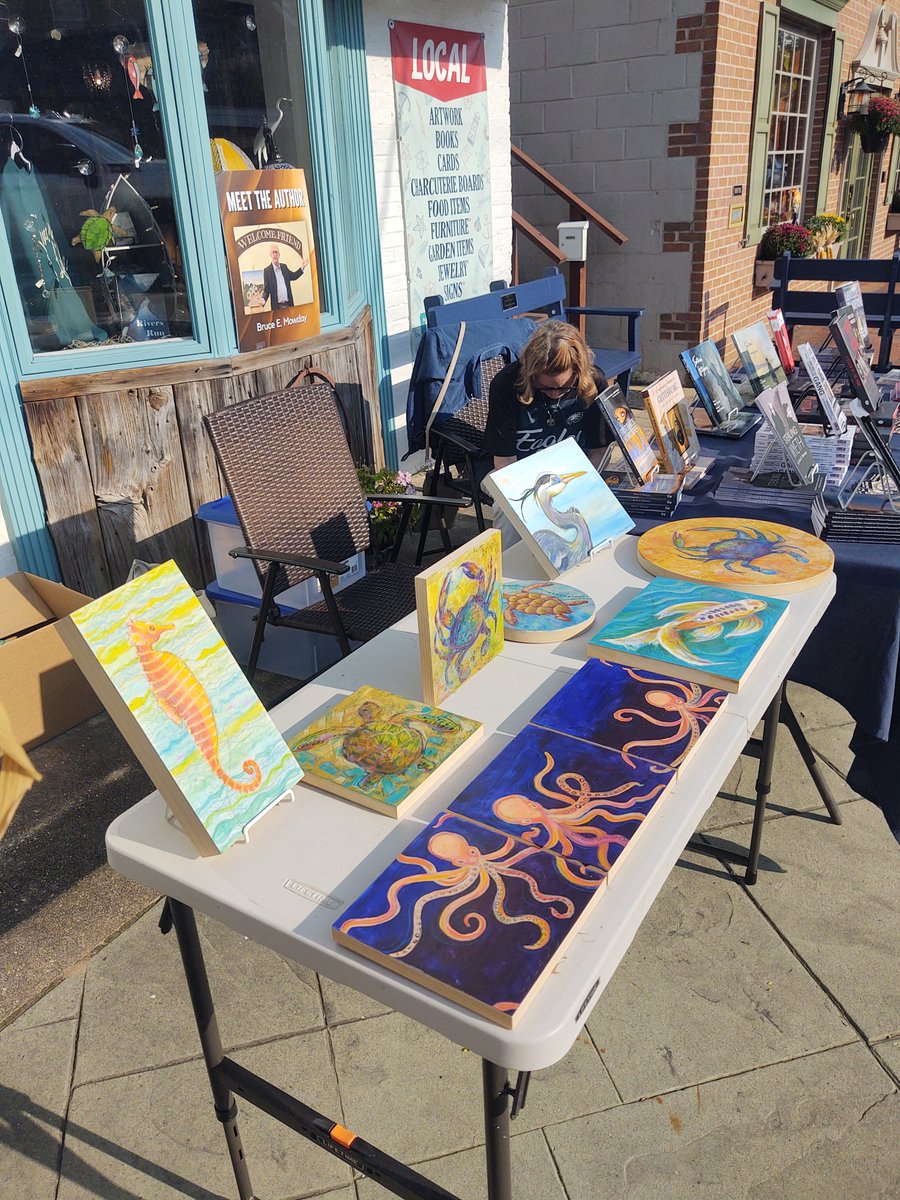 Wonderful evening at Kathy’s Corner Shop in North East. Artist Joyce O’Brien sold her paintings and I had a great night with my books. Thanks to all!