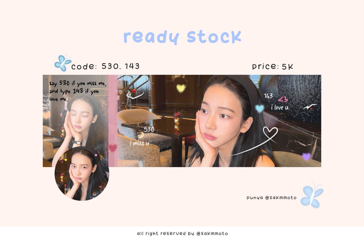 layout ready stock karina, 5k/each get ava jpg + png free retext

#zonauang