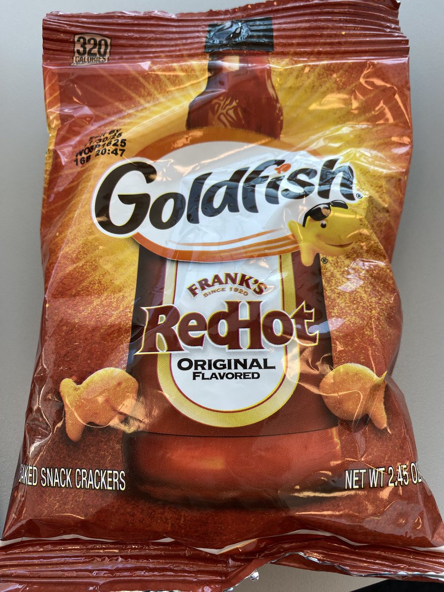 realBrooksC's tweet photo. South Alabama edition of #PressBoxTries features Goldfish for a second week…very good, I love the hot sauce with cheesy crackers combo…8.5/10

@NathanKing247 @JFergusonAU @BMattAU @mikegittens https://t.co/eqoBmiI0Z4