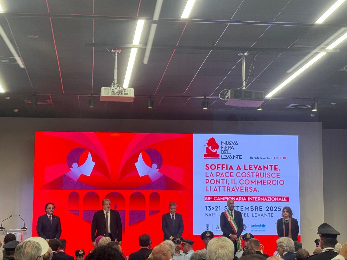 88ma <a href="/FieraDelLevante/">Nuova Fiera del Levante</a>, <a href="/CastellucciAnto/">Antonio Castellucci</a>:molto più di un evento;vetrina di energie, competenze e opportunità della nostra terra. Il futuro della #Puglia è guardare al Mediterraneo, attrarre investimenti e creare lavoro stabile e sicuro. La #CislPuglia c’è cislpuglia.it/news/primo-pia…