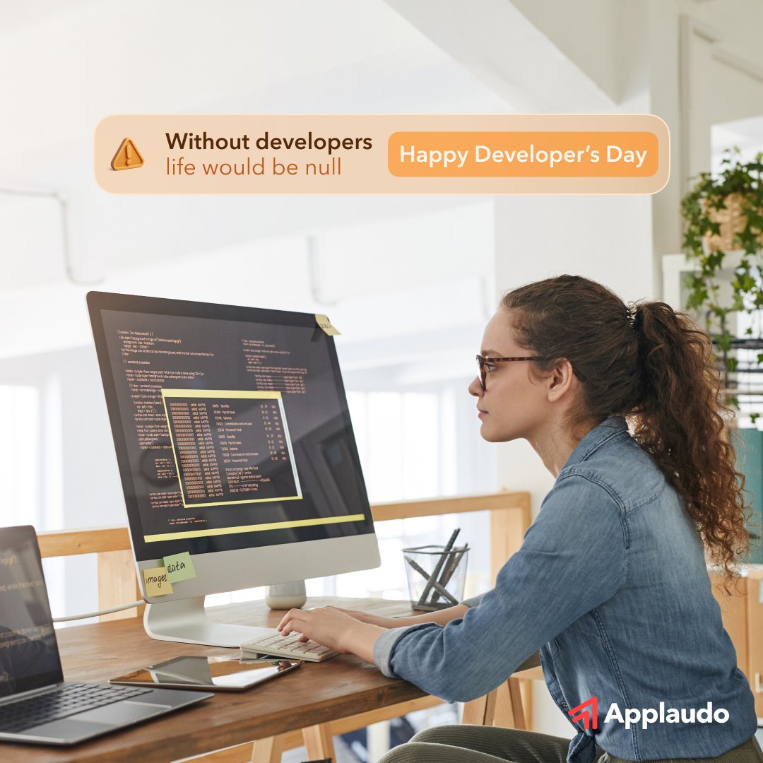 applaudo_'s tweet image. Today we celebrate the engineers and innovators who transform ideas into impact. Happy Developers Day to our Applaudo team and to developers everywhere! 💻 🌐 

#DevelopersDay #Engineering #Technology