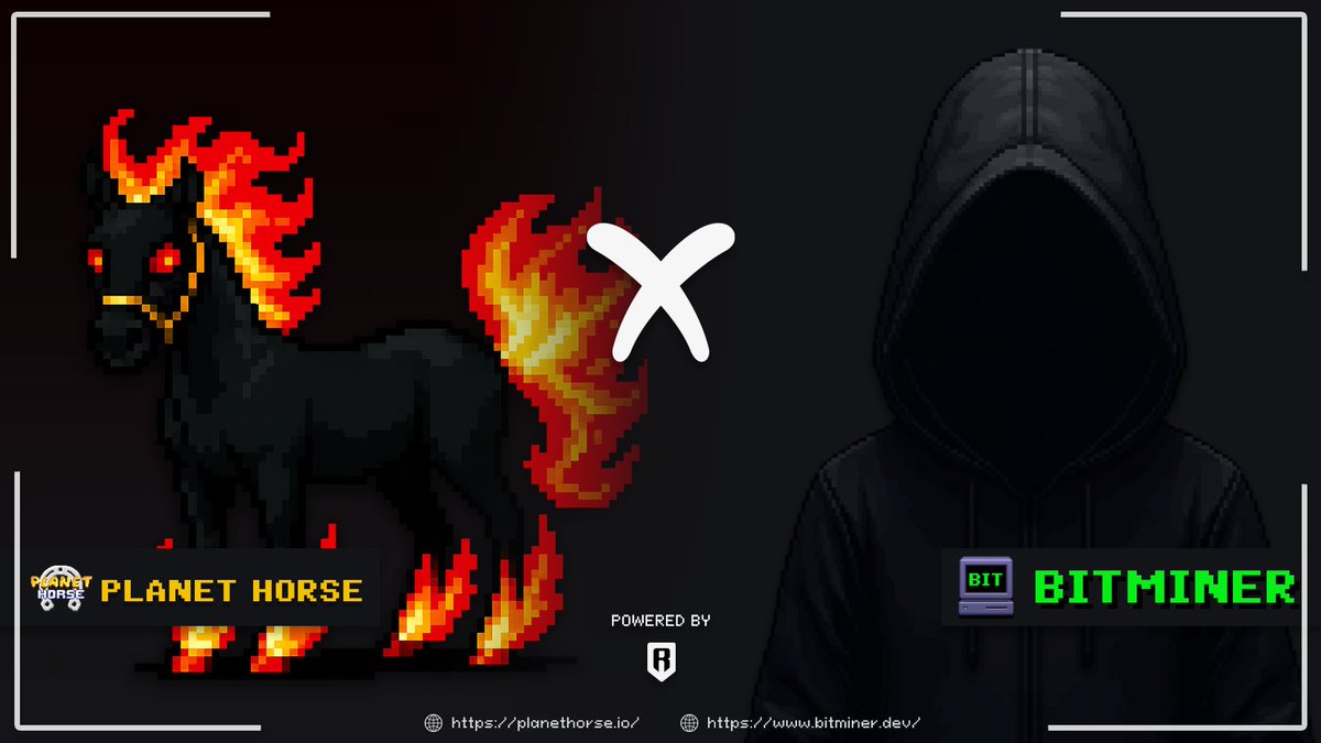 ⛏️ <a href="/0xbitminer/">Bitminer</a>    🤝   <a href="/PlanetHorseGame/">Planet Horse</a>  🐎

We are happy to announce our collaboration with PlanetHorseGame 🎉

🎁 Rewards

🎟️ Stable mint 15 GTD &amp; 25 FCFS
⛏️  x10 BITMINER MINER PACK (Raffle on Planet Horse Discord)
🐴  x10 Offspring Horses (Raffle on BITMINER Discord)