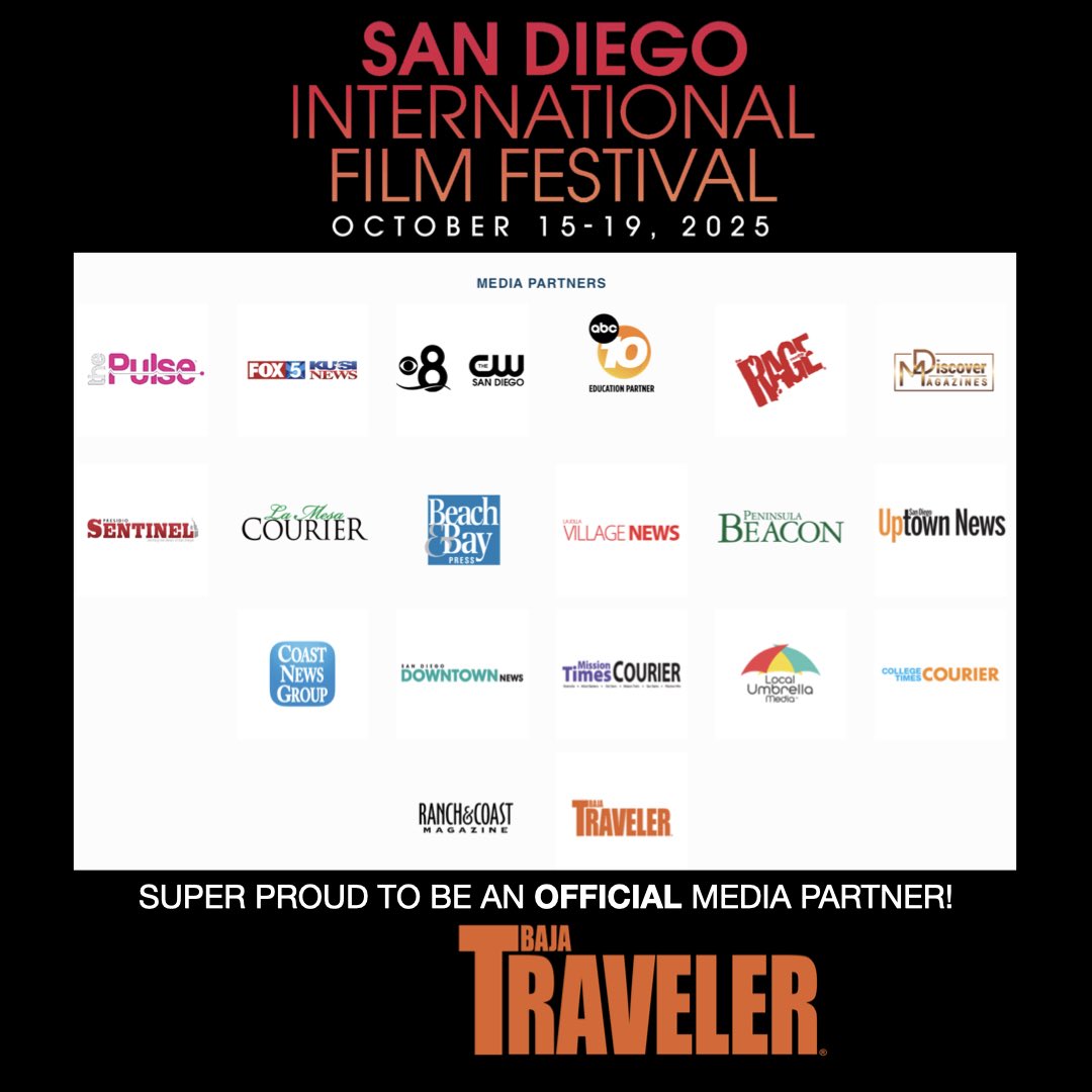 BajaTraveler® is officially part of the San Diego International Film Festival this October! Come experience the festival with us as we celebrate Coast, Culture, and Cinema! See You in San Diego at the Film Festival!    #SDiFF25 #SanDiegoFilmFest #SdFilmFest
