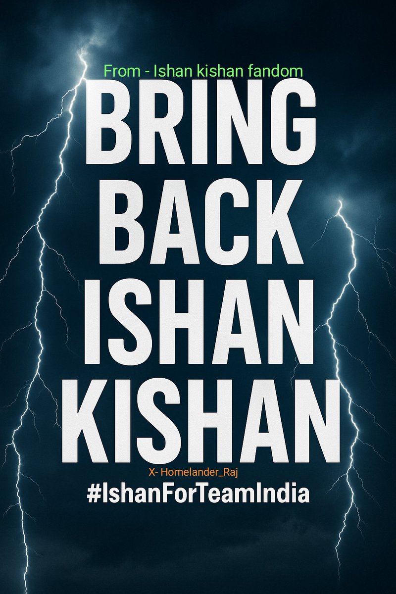 HomeLander_Raj (@rajhomelander) on Twitter photo From - Ishan Kishan Fandom
To - <a href="/BCCI/">BCCI</a> <a href="/imAagarkar/">Ajit Agarkar</a> <a href="/GautamGambhir/">Gautam Gambhir</a>
We want Ishan kishan back in the blues . What more he has to do to come in the squad . Beside licking yours
BRING BACK ISHAN KISHAN
#IshanForTeamIndia From - Ishan Kishan Fandom
To - <a href="/BCCI/">BCCI</a> <a href="/imAagarkar/">Ajit Agarkar</a> <a href="/GautamGambhir/">Gautam Gambhir</a>
We want Ishan kishan back in the blues . What more he has to do to come in the squad . Beside licking yours
BRING BACK ISHAN KISHAN
#IshanForTeamIndia