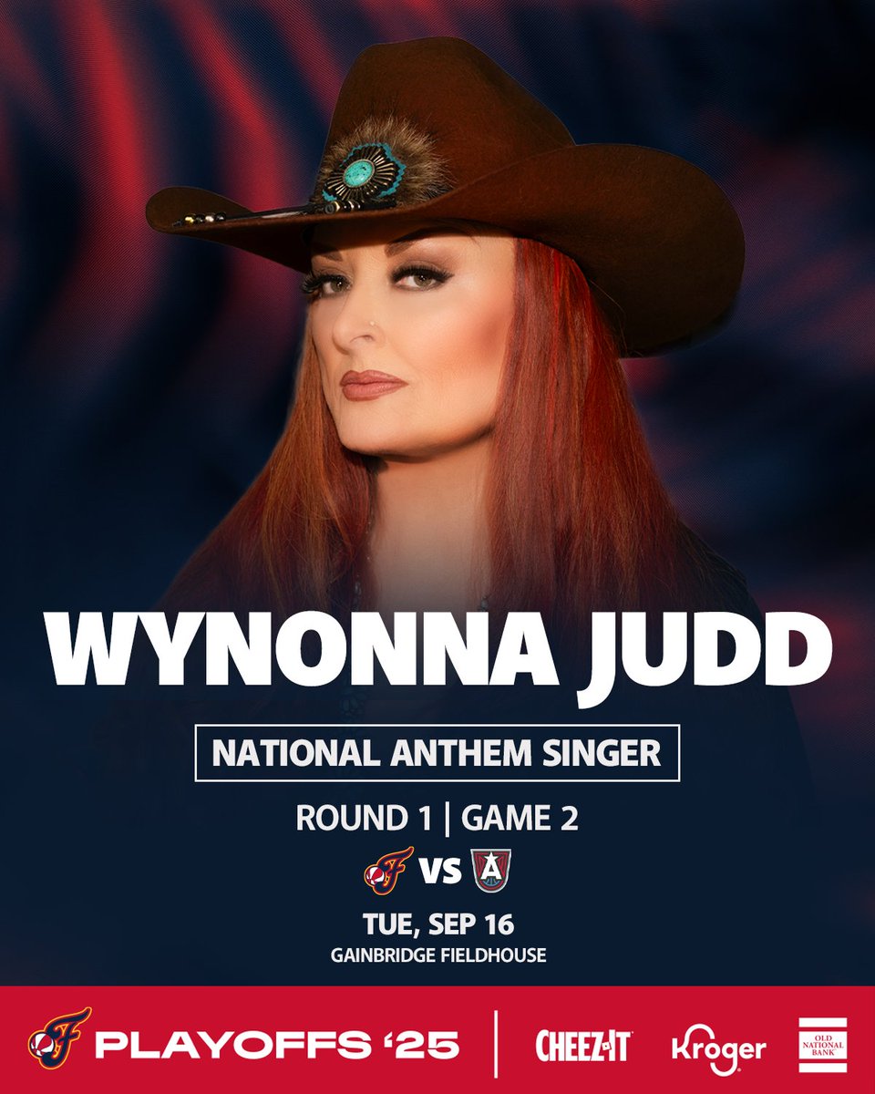 Five-time Grammy Award winner and Country Music Hall of Famer Wynonna Judd, accompanied by four-time CMA and ACM winner, producer, Cactus Moser, are tipping off Game 2 at our house by performing the National Anthem ahead of our playoff matchup against the Dream at 7:30 p.m. on