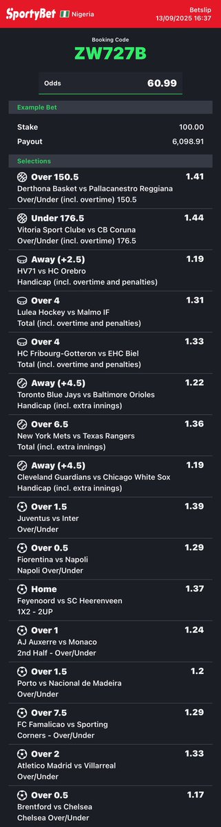 BIG ๐
ฐ๏ธ (@alex_vo) on Twitter photo ZW727B - 60 odds
UYHV1T - 10 odds โ๐ฝ
Please like and repost โ
๐๐ผ
<a href="/_kennyblaze1391/">On God</a> <a href="/sportingking365/">Sporting King</a> <a href="/Jeff_A_A/">Jayy๐๐</a> <a href="/winwithjayjay/">JAY JAY ๐๐๐ฅ</a> <a href="/FGirlrita/">Fine_girlrita</a> <a href="/Sambetting_tips/">Sam Betting Family</a> <a href="/mrgnsports/">MG SPORTS</a> ZW727B - 60 odds
UYHV1T - 10 odds โ๐ฝ
Please like and repost โ
๐๐ผ
<a href="/_kennyblaze1391/">On God</a> <a href="/sportingking365/">Sporting King</a> <a href="/Jeff_A_A/">Jayy๐๐</a> <a href="/winwithjayjay/">JAY JAY ๐๐๐ฅ</a> <a href="/FGirlrita/">Fine_girlrita</a> <a href="/Sambetting_tips/">Sam Betting Family</a> <a href="/mrgnsports/">MG SPORTS</a>