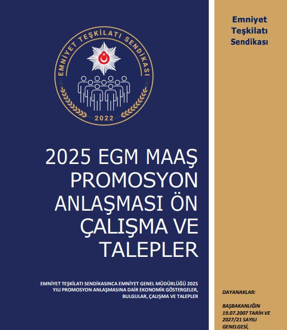 Emniyet Teşkilatı Sendikası olarak teşkilatımızın hak ettiği ekonomik kazanımlar için yürüttüğümüz çalışmalar kapsamında 2025 yılı maaş promosyonu konusunda teklif ve çalışmamızı tamamlamış bulunmaktayız. 

Sendikamız, teşkilat mensuplarımızın emeğinin karşılığını alabilmesi için