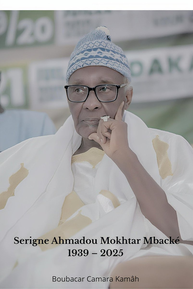 INNA LILAHI WA INNA ILEYHI RADJIHOUNE
Ziarr et prières suite au rappel à Dieu d’un homme serein et ouvert. 
Il rejoint son proche ami, mon guide,  Sëñ Moustapha Saliou Mbacké.
#Hommage #Prières.