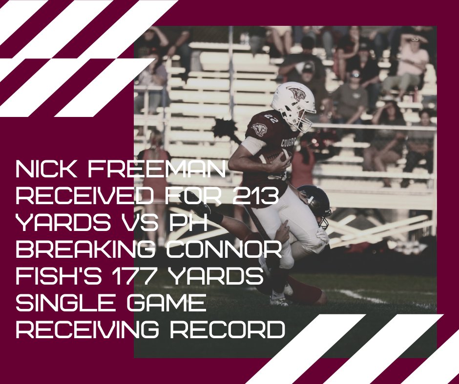 CNobleAthletics's tweet photo. News: Freeman Breaks Receiving Recorg https://t.co/XWJwMf9Z2g https://t.co/SiOnuuTLqT