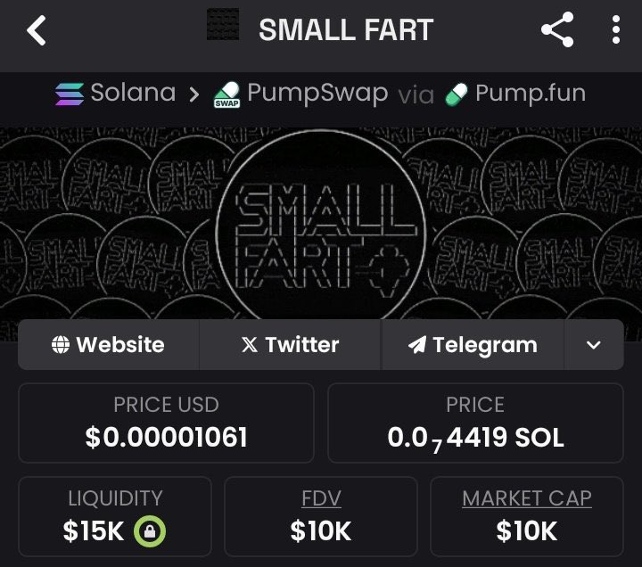 MentorOfMarkets's tweet photo. 🚨 $SMALL FART roared 🦁
From $10K MC → $261K MC = 26.1x gain 💥
Markets are shaking loud 🔊🔥
💬 DM to catch the next quake!
CA: CcXgyHh1FXzV54a6GyoBeaoSFQxNr2ZmBnktRY9fjFgS
#Crypto #Solana #AlphaPlay #BTC #ETH #Binance https://t.co/6AtVVrjxdu