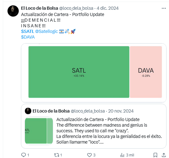 loco_dela_bolsa's tweet photo. ...and happiness unleashed..., the company was selected by #Maxar (google them and read about them, and you will know the importance of that validation) https://t.co/z530rzbRN7