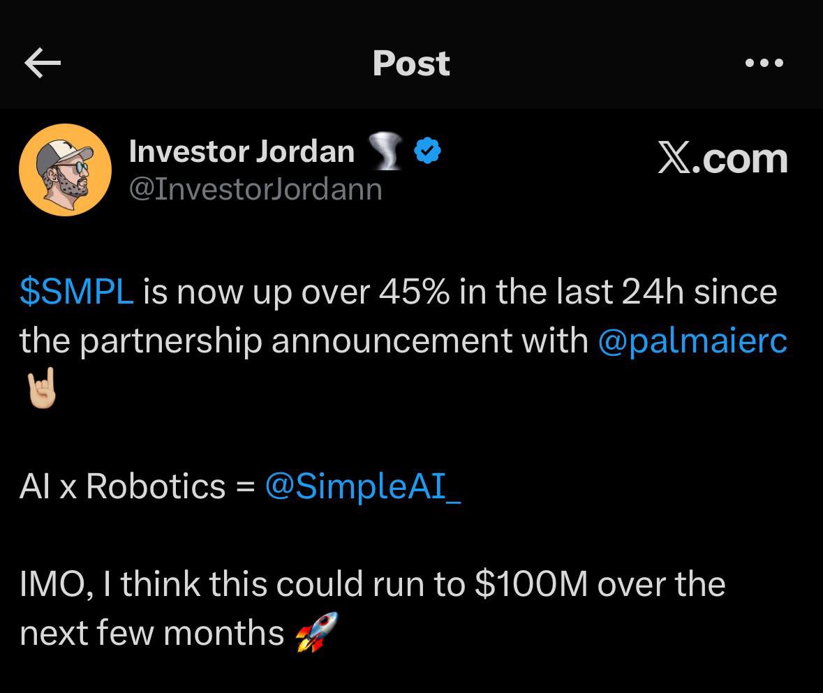 realkdc1's tweet image. The signs are there. Right now I’d advice anyone who wants to be positioned for the coming run to get more $SMPL and stay locked in 🎯🤝

#SimpleAI #Web3 #cryptocurrency #Altcoins