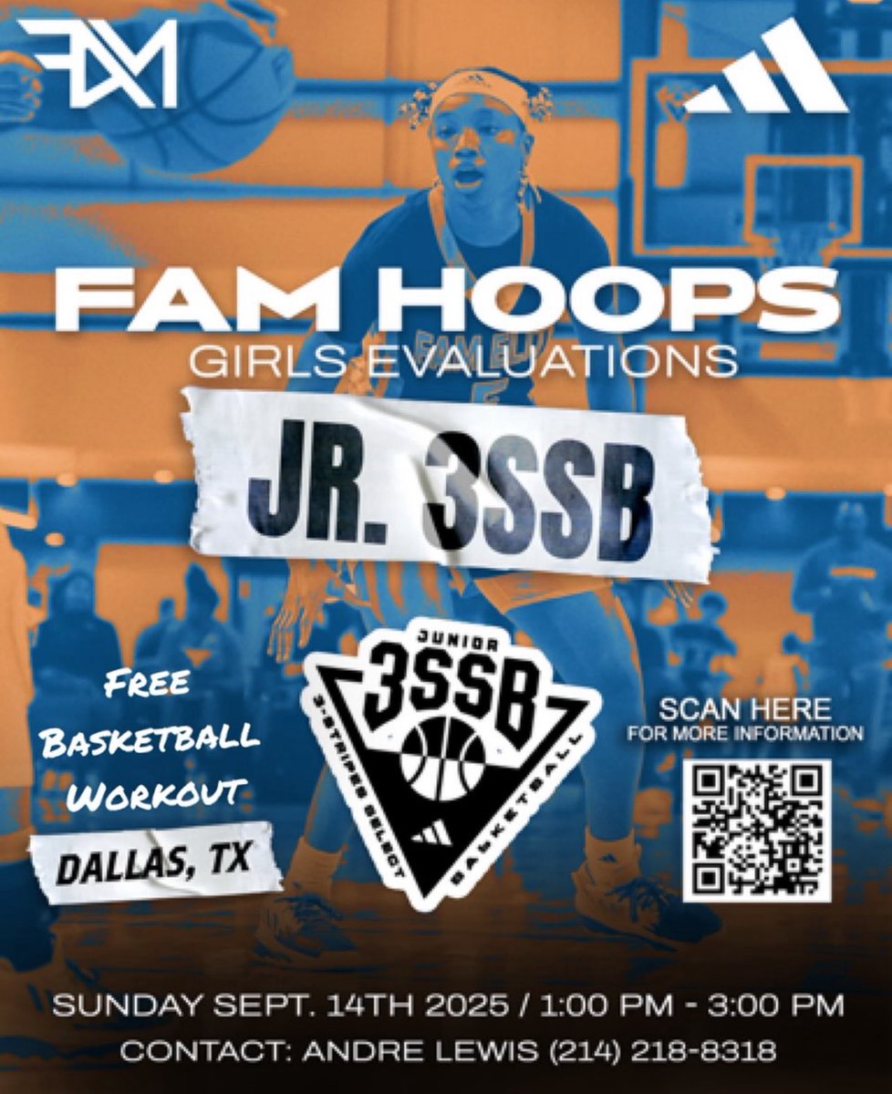 🚨MIDDLE SCHOOL HOOPERS: Come get better with the Fam! 

FREE WORKOUT tomorrow from September 14th from 1:00pm - 3:00pm!!

NON-CONTACT‼️

Call Andre Lewis at (214) 218-8318 or DM for the location and more information—will see you soon!