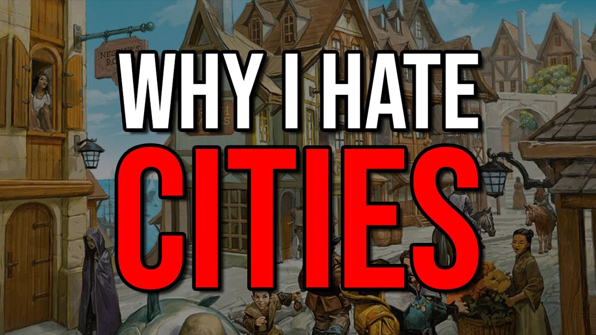 Today I tell the story of a recent game session that reminded me of the challenges of running D&amp;D in cities.
youtu.be/vMUyMti6GOU