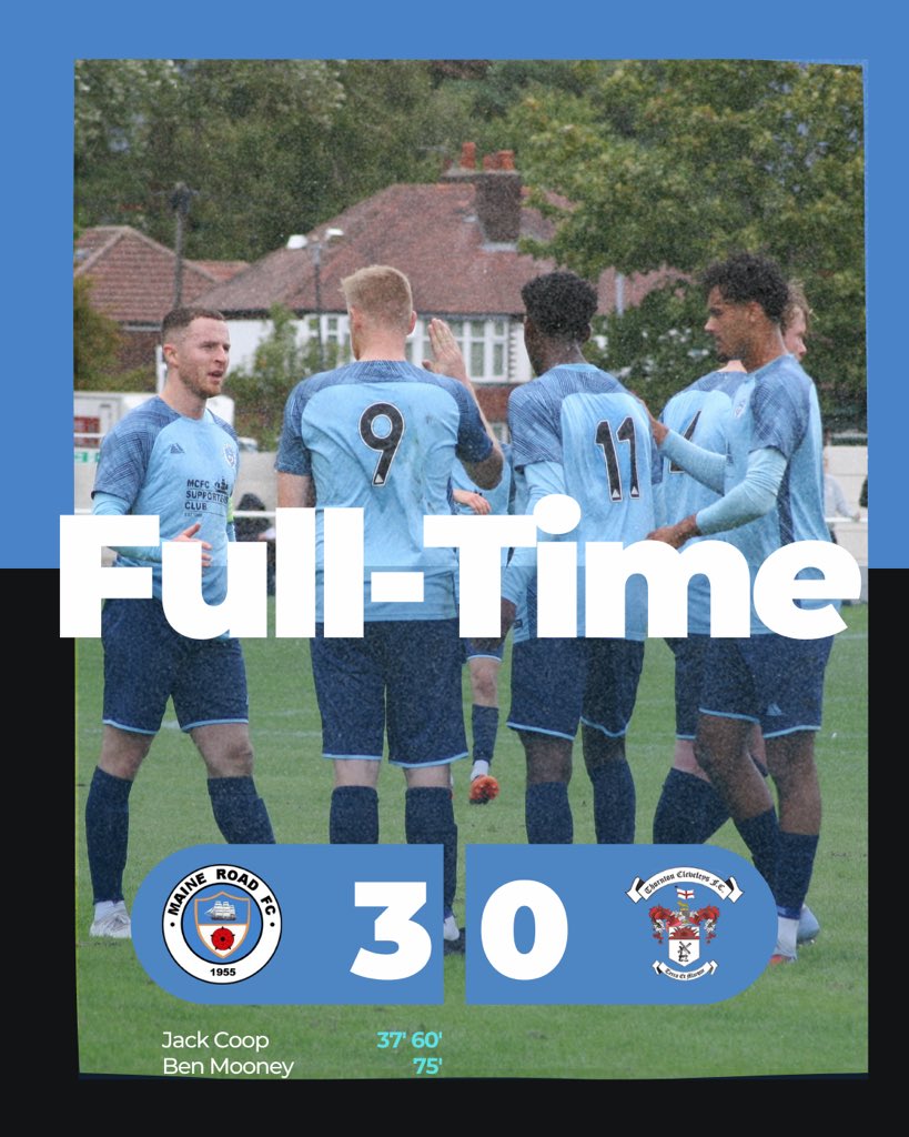 ⏱ Full Time

Three points, three goals and a clean sheet at Brantingham Road.

Thank you to Thornton Cleveleys for making the trip, safe journey home.

Maine Road 3–0 Thornton Cleveleys

On to next week!

#UpTheRoad
