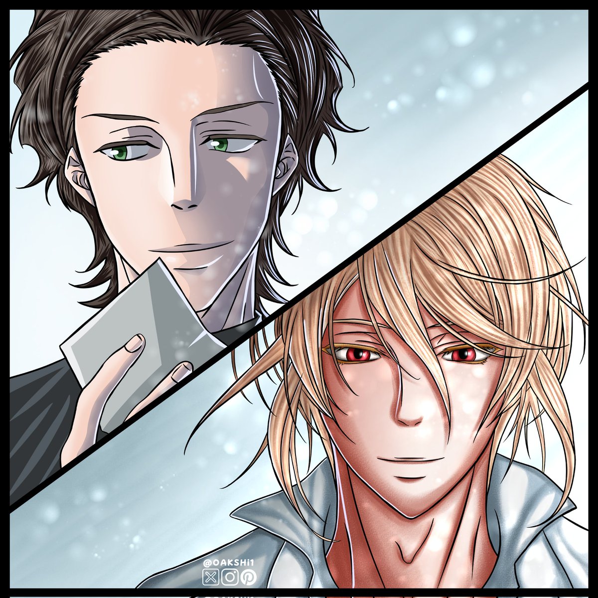 Oakshi1's tweet image. William &amp;amp; Albert Coloring 🎨 

Color By: 
William: Me
Albert: Saad 

#MoriartyThePatriot #william #albert #coloring #mangacoloring