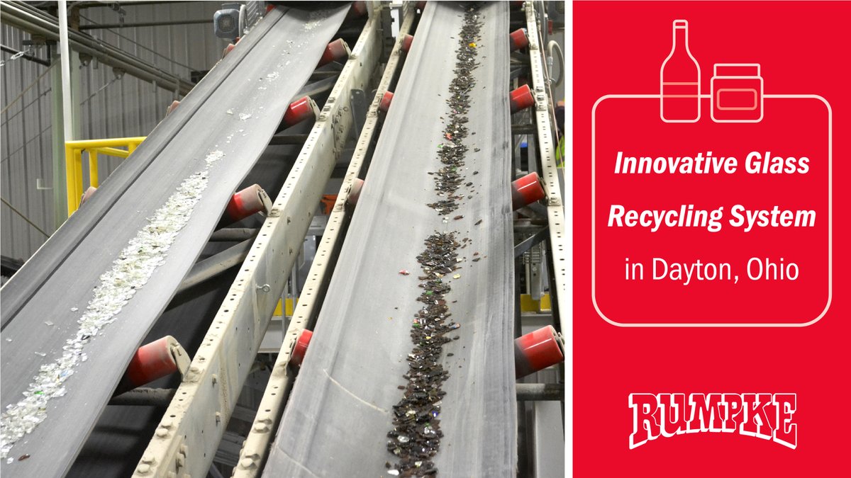 RumpkeNews's tweet image. Rumpke's glass processing plant in Dayton, Ohio takes in about 250 tons of raw material every day! We clean and sort it by color and clarity, readying it to become fiberglass insulation or new glass containers! ♻️🏭 #RumpkeRecycling #GlassRecycling #Innovation #FunFactFriday
