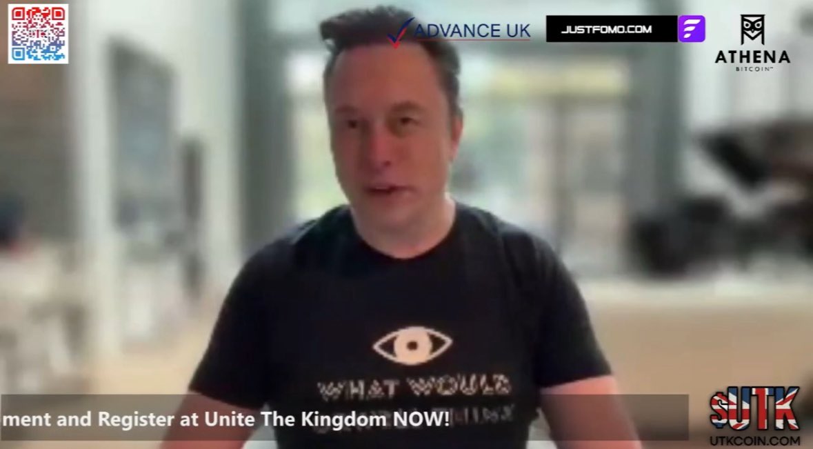 🚨BREAKING: Elon Musk has appeared virtually live on stage with Tommy Robinson