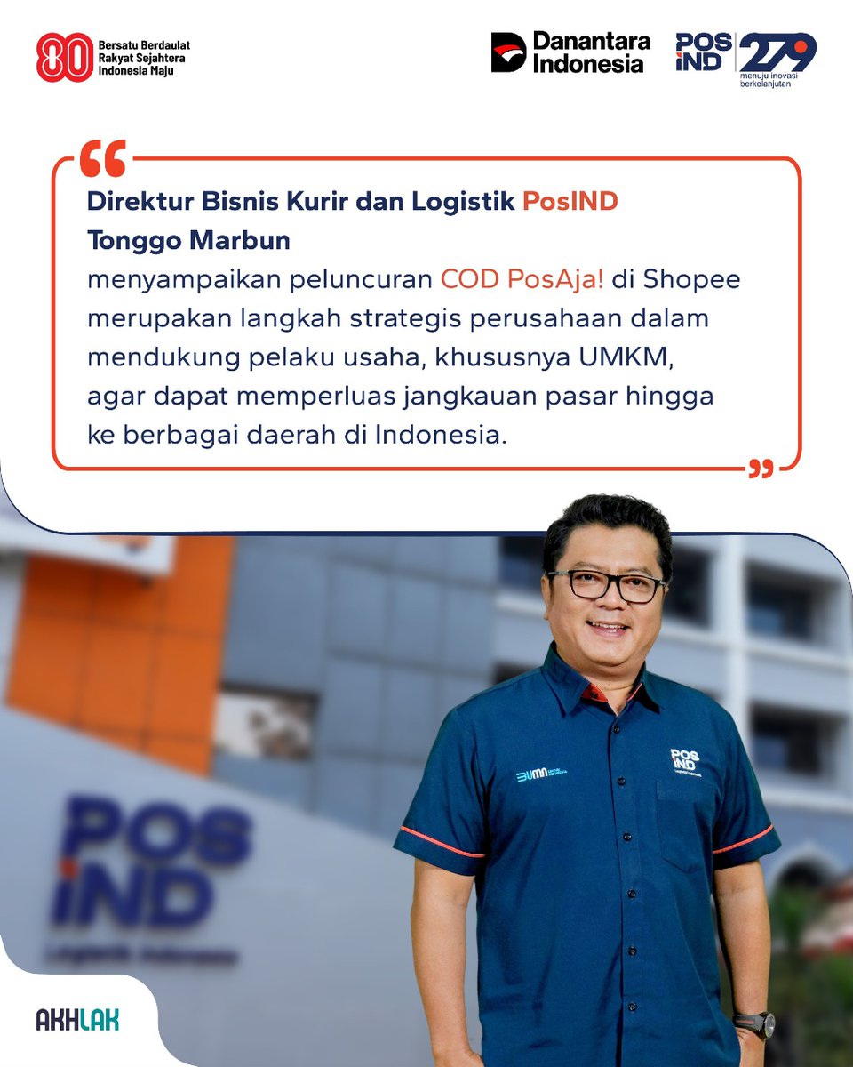 HebatLampung's tweet photo. PosIND resmi meluncurkan layanan COD PosAja! di platform Shopee sebagai langkah strategis mendukung UMKM memperluas pasar 
#CODPosAja
#PosIND
#PosIndonesia
#KantorPos
#PosPay
#PosAja
#KirimPaketPos
#BUMN
#BUMNUntukIndonesia
#279thPosIND
#MenujuInovasiBerkelanjutan https://t.co/mpeuUy70bZ