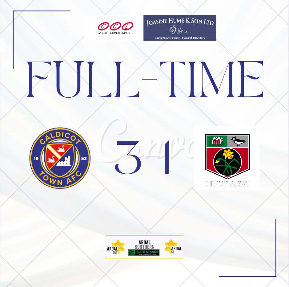 CaldicotTownAFC's tweet photo. Victory on Derby Day.👊

@UndyAFC 1-3 @CaldicotTownAFC 

A late consolation goal for the hosts isn't enough as we secure maximum points at The Causeway. 💙

#CTAFC https://t.co/DVYutRFL5N