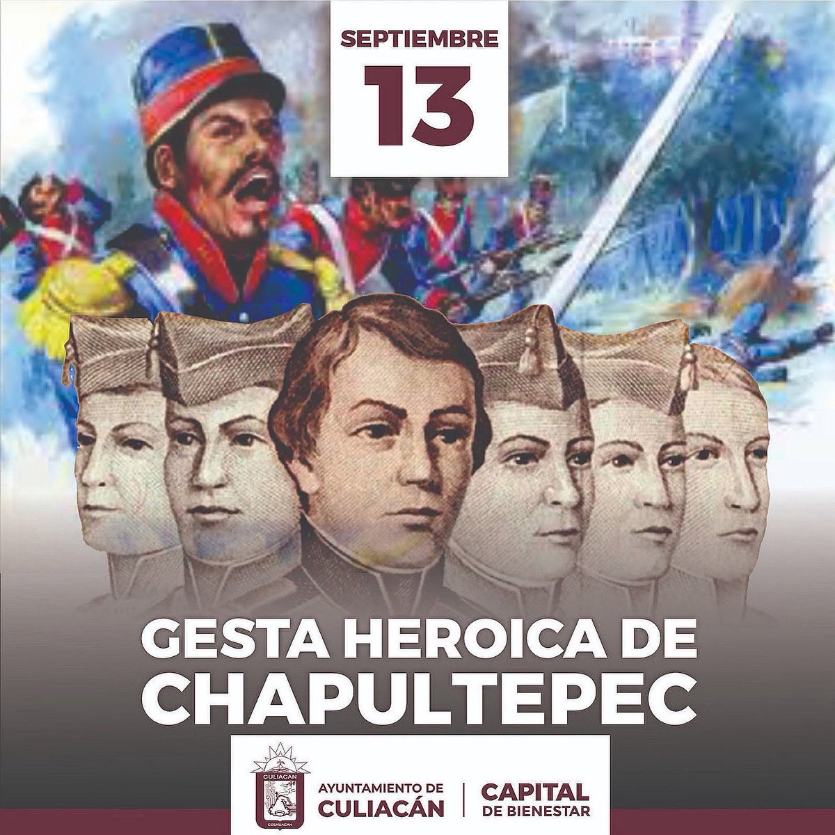 Inmuvicln's tweet photo. 🇲🇽✨ Hoy recordamos la Gesta Heroica de Chapultepec, un hecho histórico que nos inspira con el valor y patriotismo de los Niños Héroes, quienes defendieron con valentía nuestra nación.

Un legado de amor a México que sigue vivo en la memoria de todos. 💚🤍❤️ https://t.co/uU6WBN9JH9