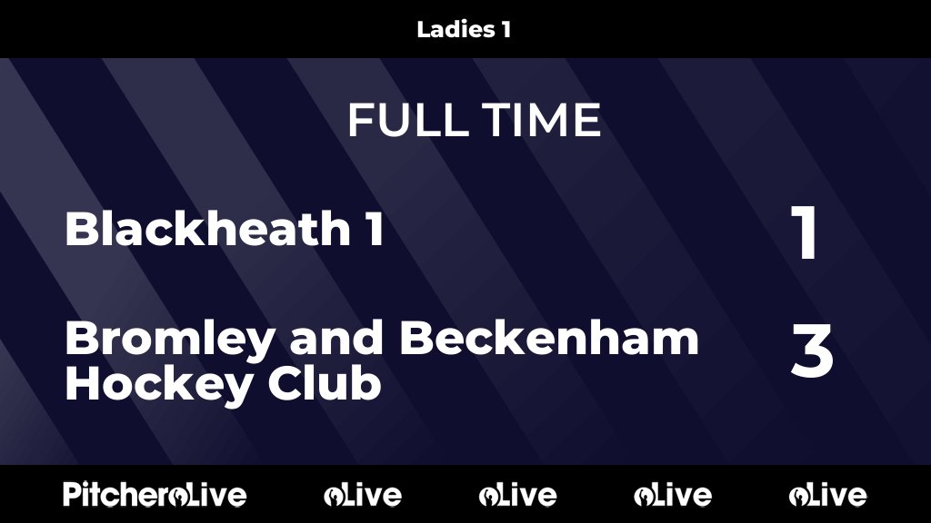 FULL TIME: Blackheath 1 1 - 3 Bromley and Beckenham Hockey Club
#BLABRO #Pitchero
brombeckshockey.com/teams/201533/m…