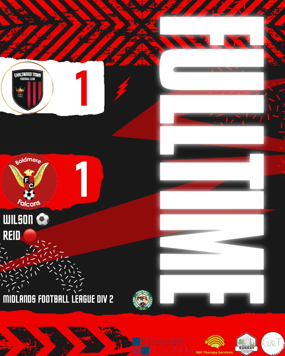 FalconsBoldmere's tweet image. 𝐅𝐮𝐥𝐥 𝐓𝐢𝐦𝐞..

🔴⚫️ 👑 1️⃣-1️⃣ 🦅🟡⚫️

6 unbeaten in @MidlandLeague Division 2. Went down to 10 at the end of the 1st half where we were poor. Come out a new team 2nd half and should have got the winner. Credit to our lads at 10 men.

#UTB ❤️🖤