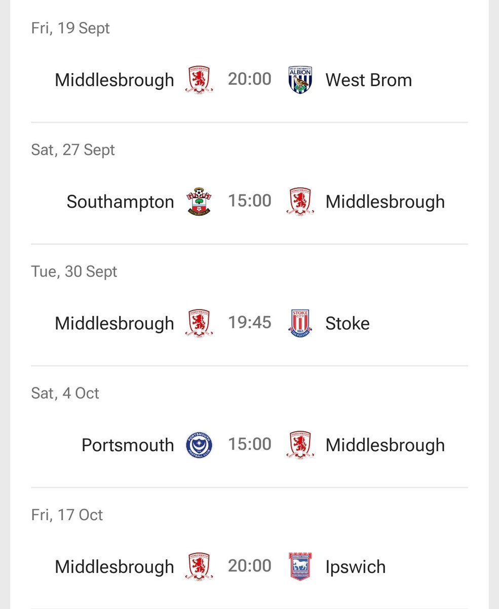 If we are anywhere near the top 2 after these 5 then it'll be a good season.