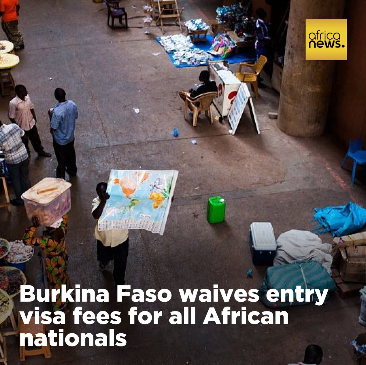Burkina Faso is now free to visit for all African nationals. Ouagadougou says its waiving fees on entry visas for citizens of African countries.
➡️ l.africanews.com/oS1