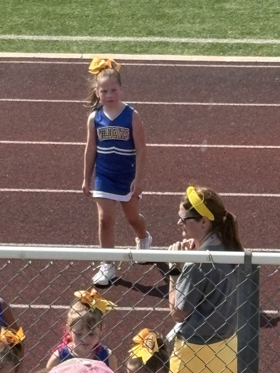 Little Saturday morning watching Ayla cheer