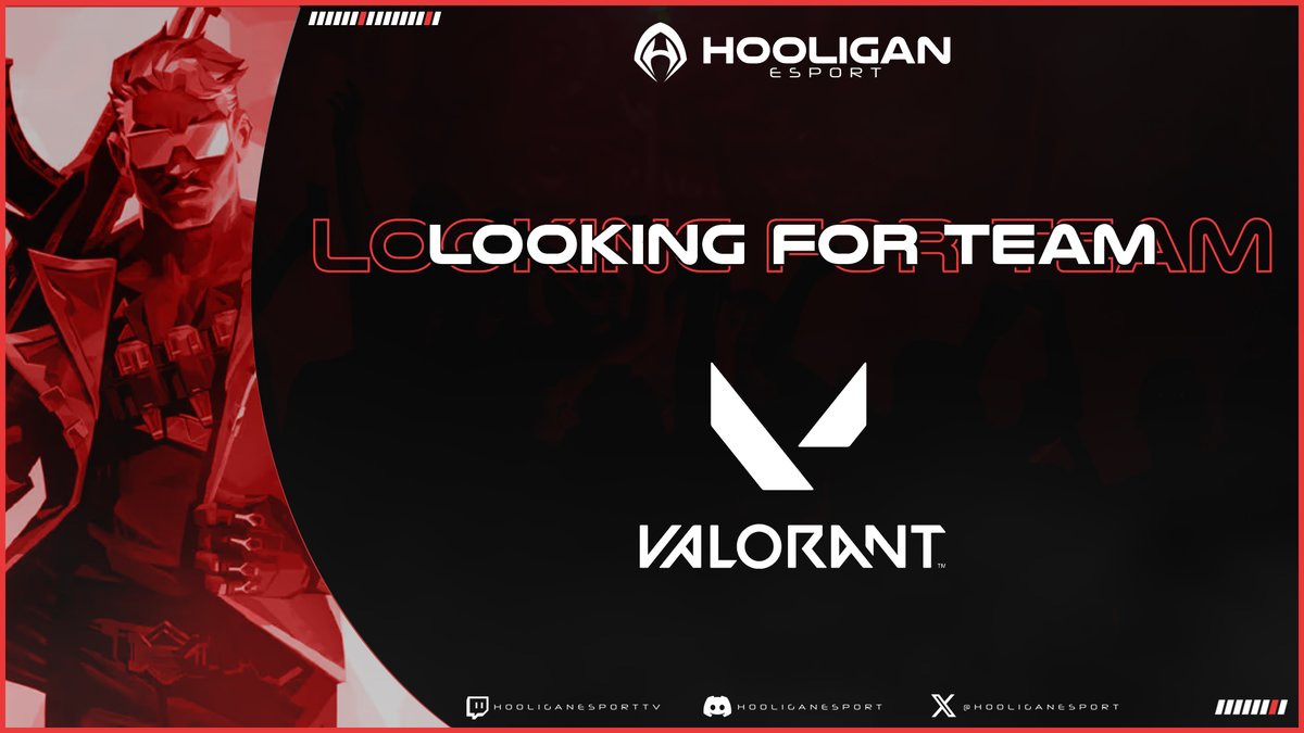 HooliganEsport's tweet image. Hi, you are Looking for Org ?

Hooligan Esport search new lineup for Valorant (T4, GC)
For EVC, OTF, and more tournaments

 Contact DM or : ✉️ hooliganesport@outlook.com

#Valorant #Esport #LFO