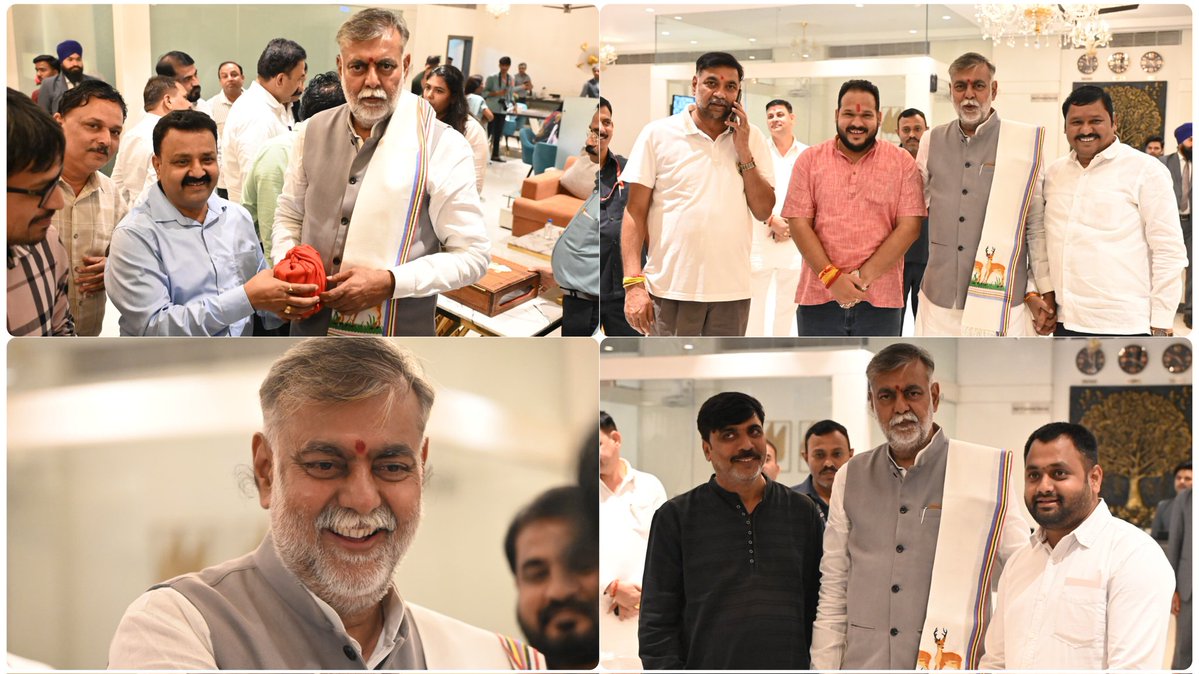 Prahlad Singh Patel ( वृक्ष से जल, जल से जीवन) (@prahladspatel) on Twitter photo इंदौर में महाराष्ट्र से पधारे मेरे मित्र; पूर्व राज्यसभा सांसद (गुजरात) श्री जुगल सिंह लोखंडवाला, पूर्व सांसद श्री <a href="/imRanjeetsingh_/">Ranjeetsingh H. Naik Nimbalkar (मोदी का परिवार)</a> , फलटण-कोरेगांव से विधायक श्री सचिन सुधाकर पाटिल सहित अन्य सहयोगियों से मिलकर हार्दिक प्रसन्नता हुई। ये मेरी पुस्तक विमोचन कार्यक्रम में शामिल होने इंदौर में महाराष्ट्र से पधारे मेरे मित्र; पूर्व राज्यसभा सांसद (गुजरात) श्री जुगल सिंह लोखंडवाला, पूर्व सांसद श्री <a href="/imRanjeetsingh_/">Ranjeetsingh H. Naik Nimbalkar (मोदी का परिवार)</a> , फलटण-कोरेगांव से विधायक श्री सचिन सुधाकर पाटिल सहित अन्य सहयोगियों से मिलकर हार्दिक प्रसन्नता हुई। ये मेरी पुस्तक विमोचन कार्यक्रम में शामिल होने