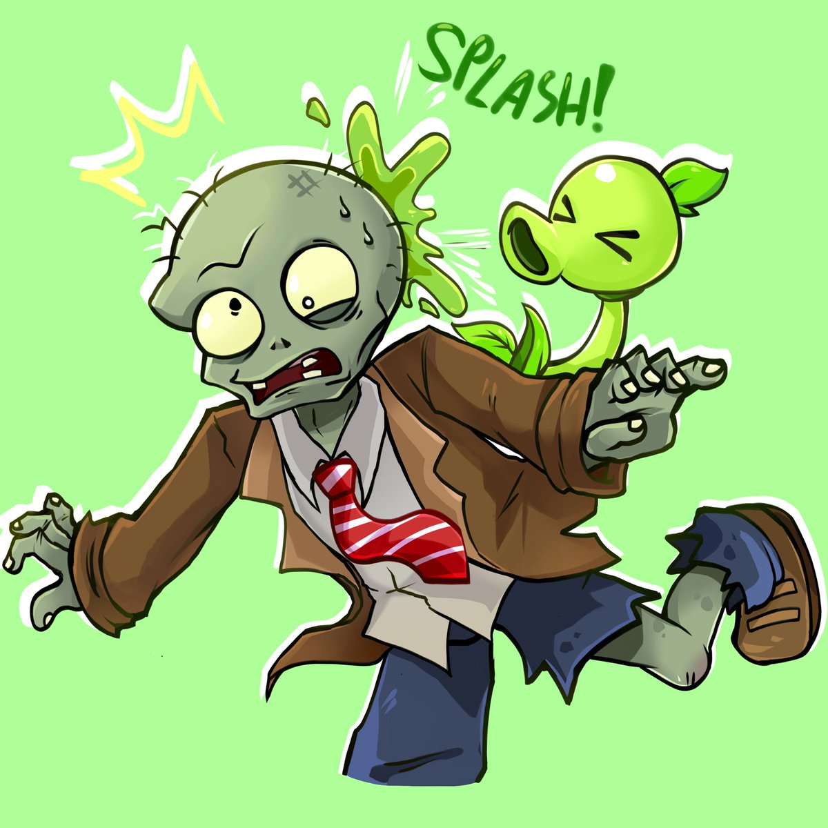 Pvzheroes78's tweet image. Brain- Ow¿?!! 
( my favorite zombie ;] ) 
#pvz #pvzfanart #plantsvszombies