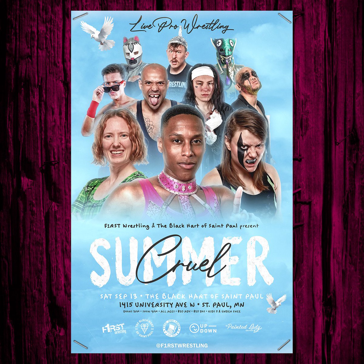 ❗️ T O D A Y ❗️

🌸 𝒞𝑅𝒰𝐸𝐿 𝒮𝒰𝑀𝑀𝐸𝑅 ☀️
Black Hart of Saint Paul
St. Paul, Minnesota 
Doors 3pm • Show 4pm
All Ages Welcome (21+🍻)

🚨ONLINE SALES END SOON🚨
🎟️ blackhartstp.com/new-products/f…

🚪ALL REMAINING TICKETS WILL BE AVAILABLE AT THE DOOR.