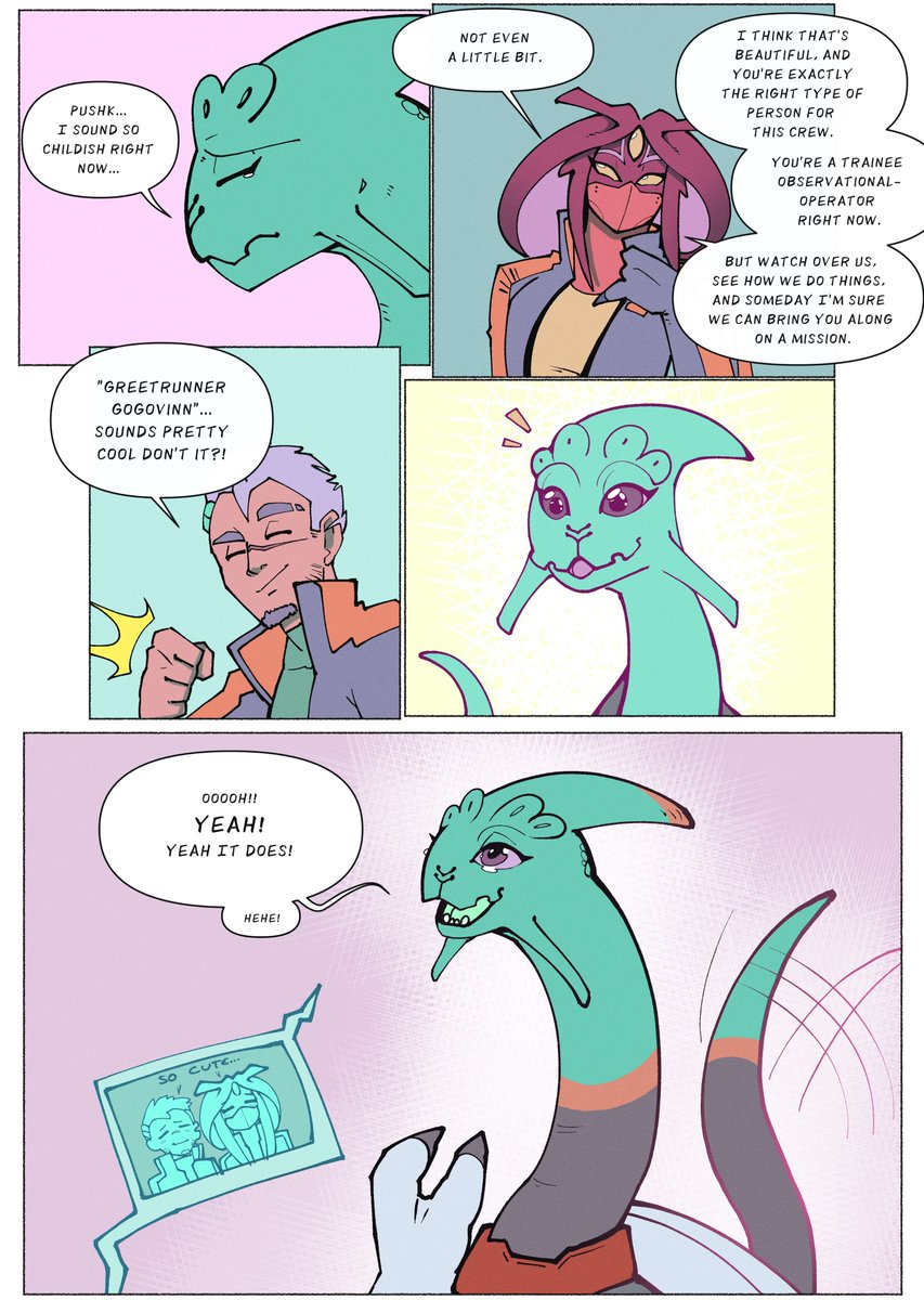 TidyWire's tweet image. Greetrunners Chapter 4 is now available on my Patreon! And I don't normally do this, but here's a 4 page preview excerpt of it here. &amp;lt;3
Really hope you'll give it a read and let me know what you thought!
(Link in replies for full chapter.)