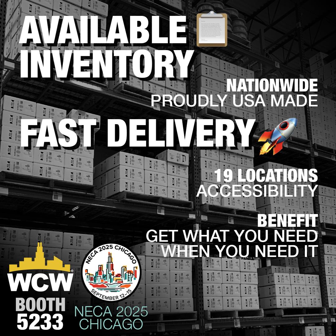 WindyCityWire's tweet image. Looking forward to a great Day 1 at #NECA25!
Connect with our team at Booth #5233 🙌

#SmartWire #RackPack #LaborSavings #AmericanMade
