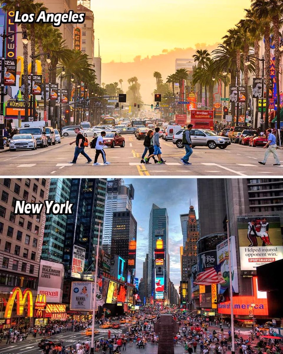 Los Angeles and New York!