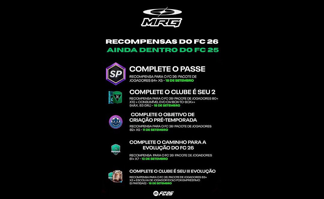 MRGESPORTSPT's tweet photo. Recompensas do FC 26 ainda dentro do FC 25 ! https://t.co/FQcqJQRbiJ